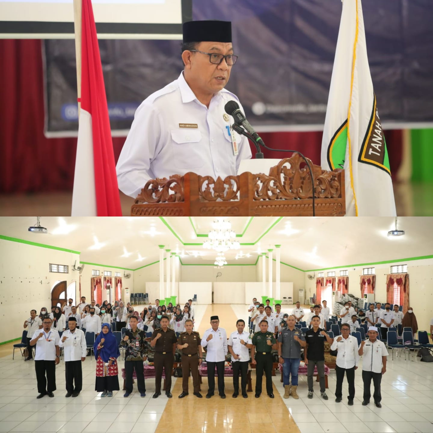Asisten Administrasi Umum Kabupaten Tanah Bumbu secara resmi membuka Sosialisasi Persiapan Pembentukan Computer Security Insident Response Team.